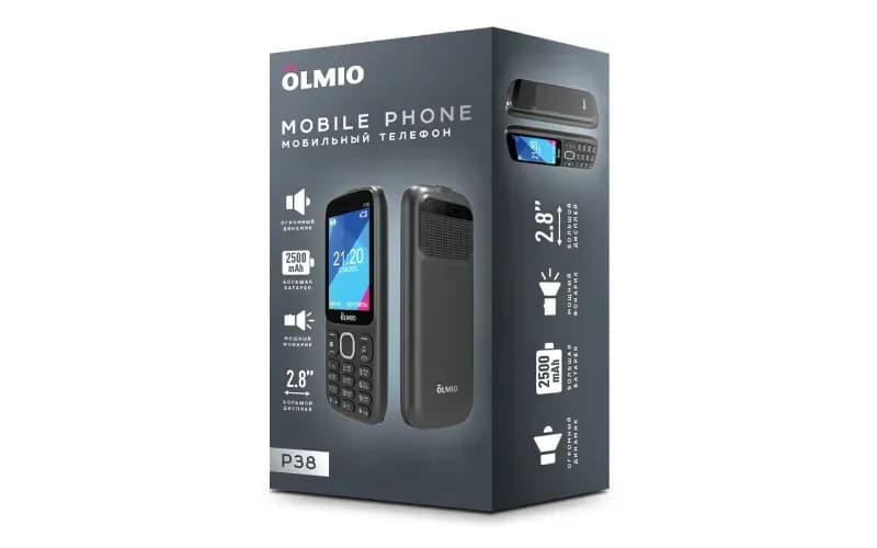 Мобильный телефон Olmio P38 (серый)