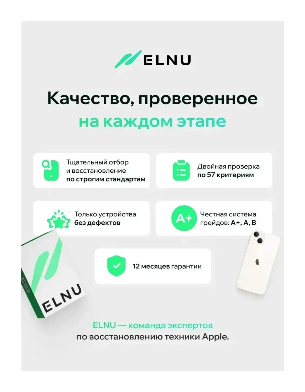 Смартфон восстановленный Apple iPhone 13 256GB ELNU Грейд A+ (сияющая звезда)