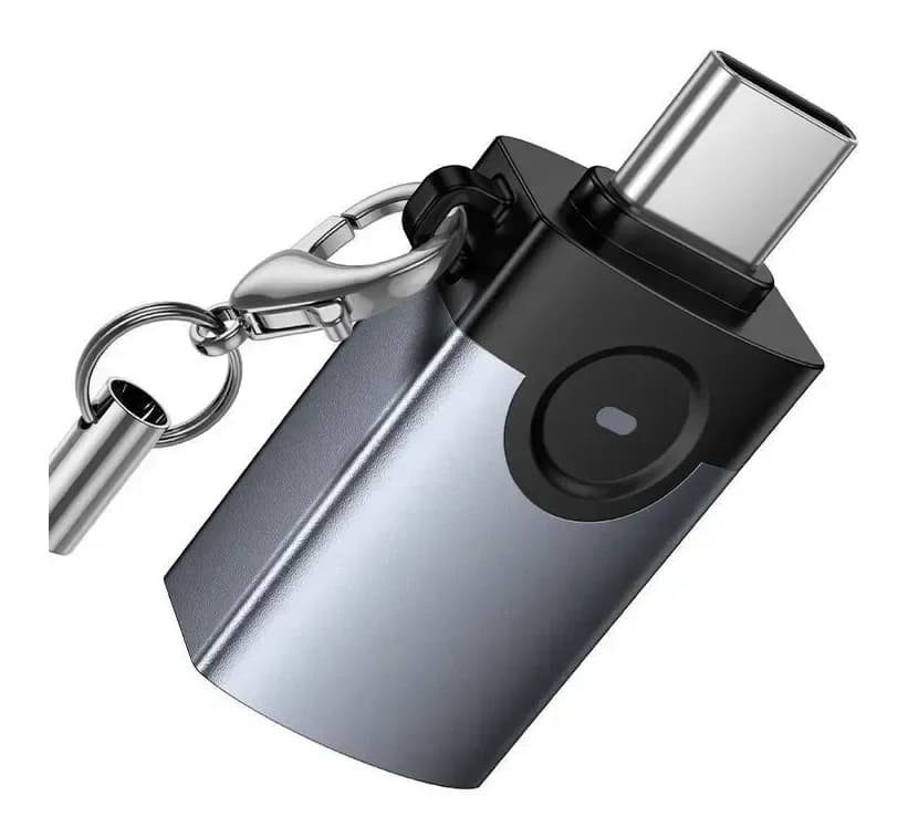 Адаптер Hoco UA46C Type-C-USB 3.0 (металлик)