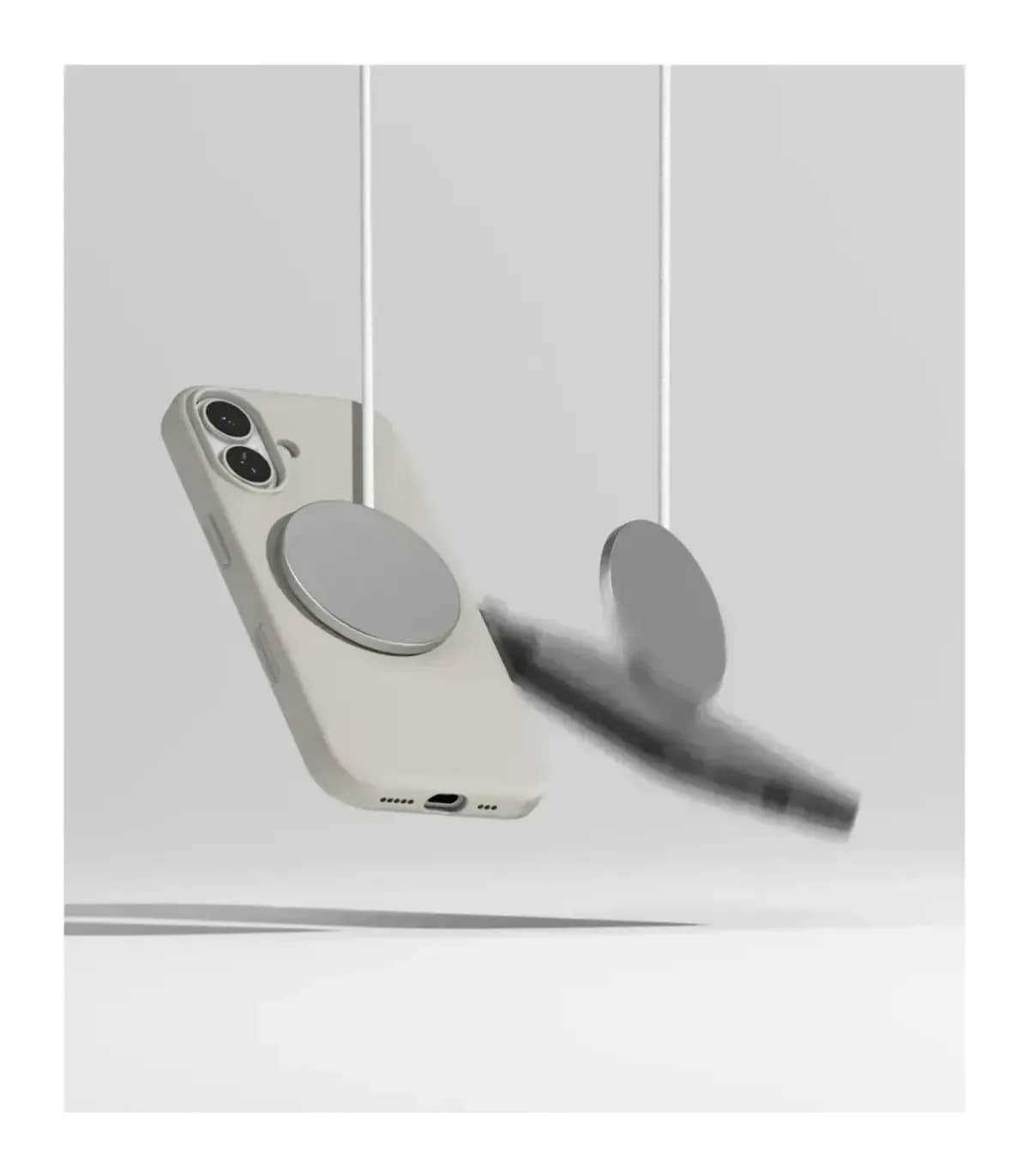 Чехол-накладка Ringke Silicone Magnetic для iPhone 17 (Stone)