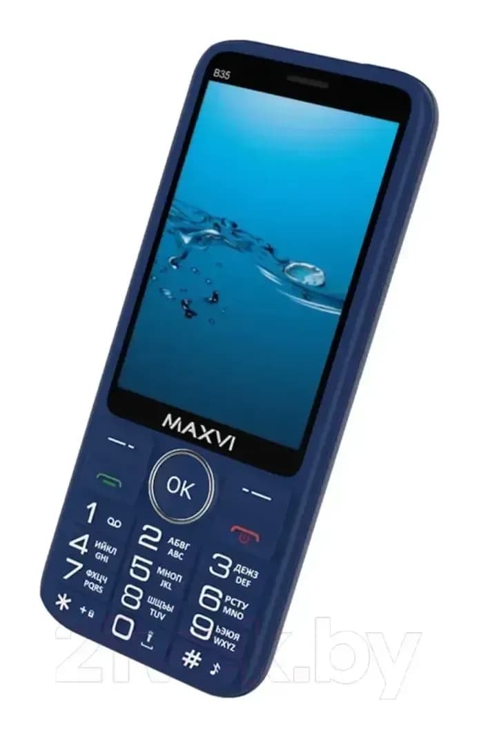 Мобильный телефон Maxvi B35 (синий+ЗУ)