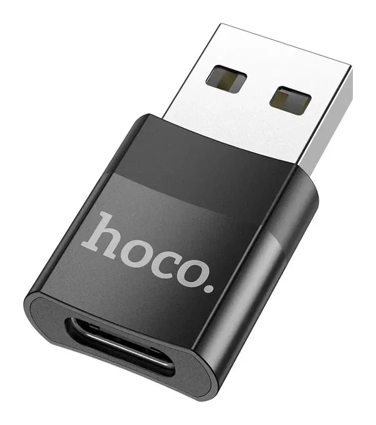 Адаптер Hoco UA17 USB 2.0 - Type-C (черный)
