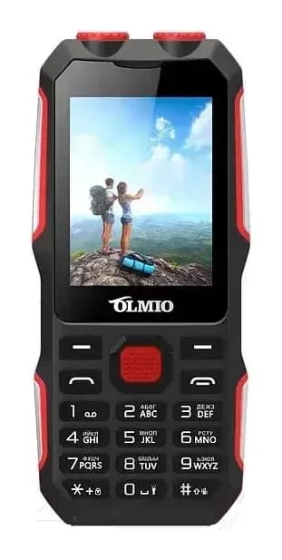 Мобильный телефон Olmio X02 (черный/красный)