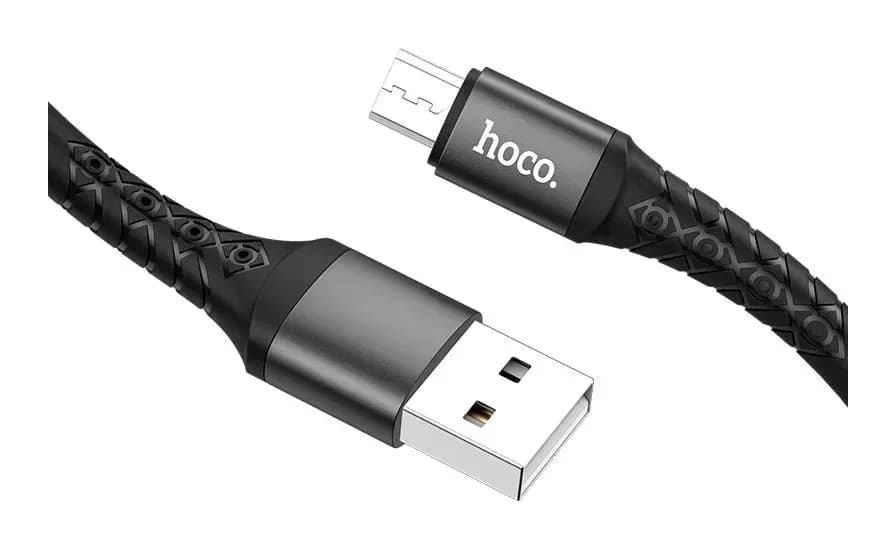Зарядный кабель Hoco DU19 Micro (1м, черный)