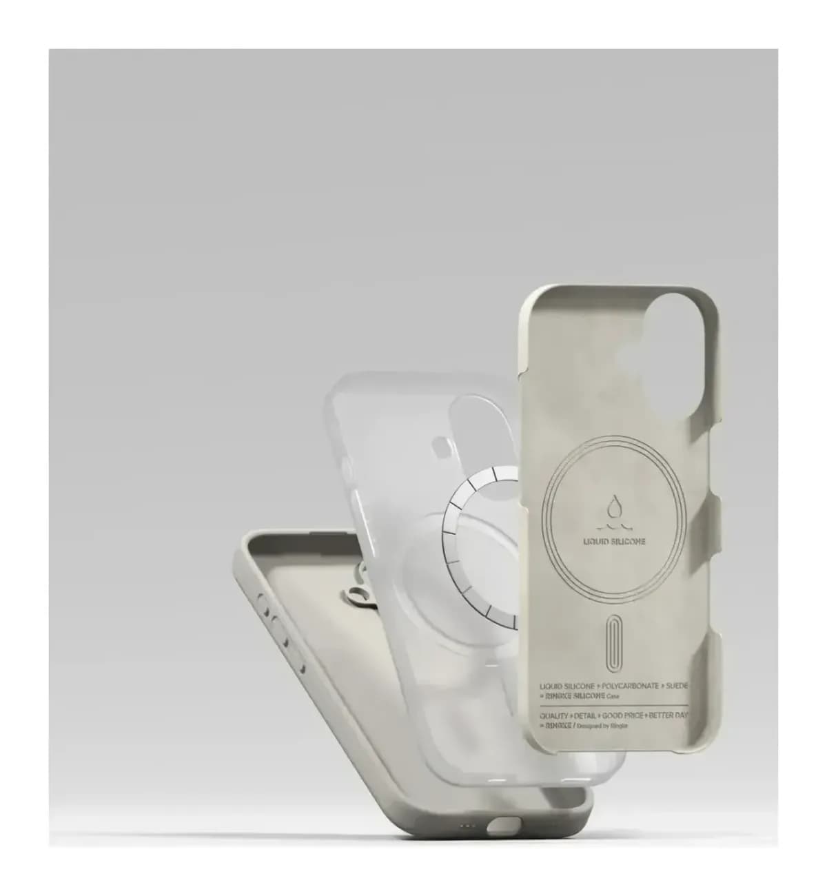 Чехол-накладка Ringke Silicone Magnetic для iPhone 17 (Stone)
