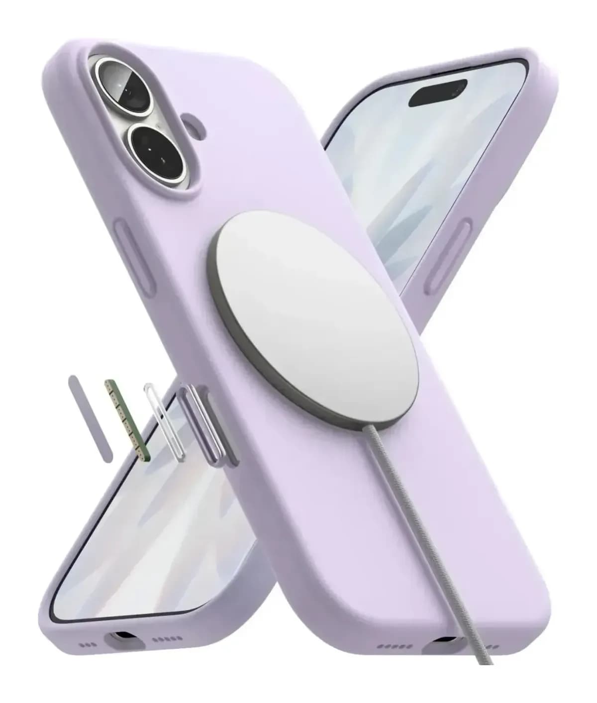 Чехол-накладка Ringke Silicone Magnetic для iPhone 17 (Light Purple)