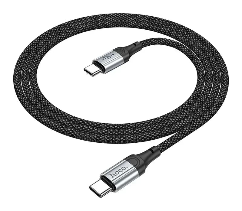 Зарядный кабель Hoco X102 Type-C to Type-C (1м, черный)