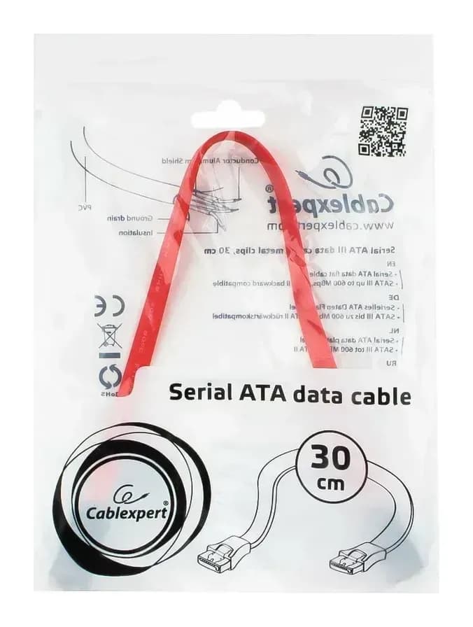 Кабель Gembird/Cablexpert CC-SATAM-DATA-0.3M (30см)