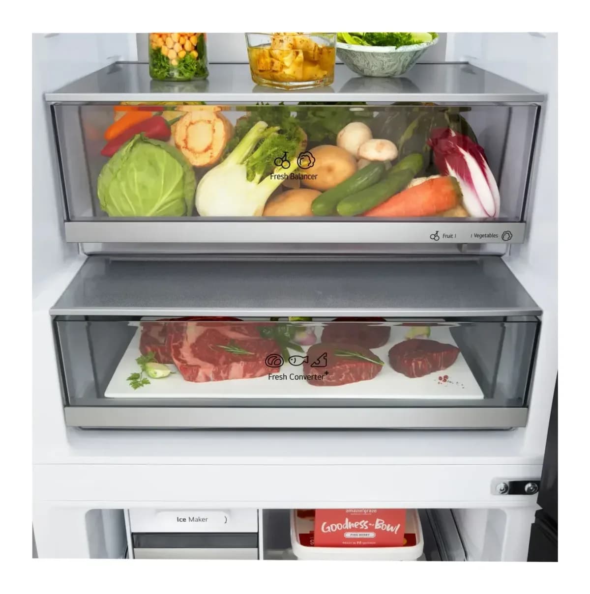 Холодильник с морозильником LG GC-B640FMKM