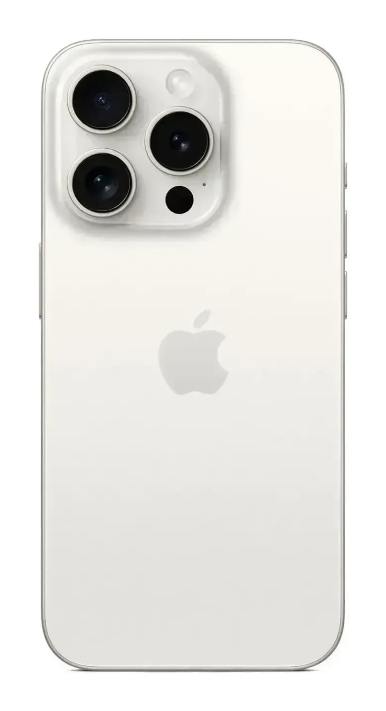 Смартфон восстановленный Apple iPhone 15 Pro 128GB ELNU Грейд В (белый титан)