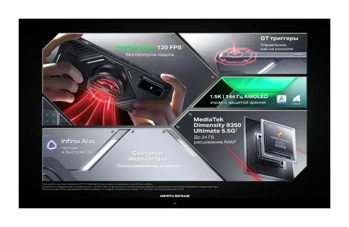 Смартфон Infinix GT 30 Pro 12GB/512GB (серый)