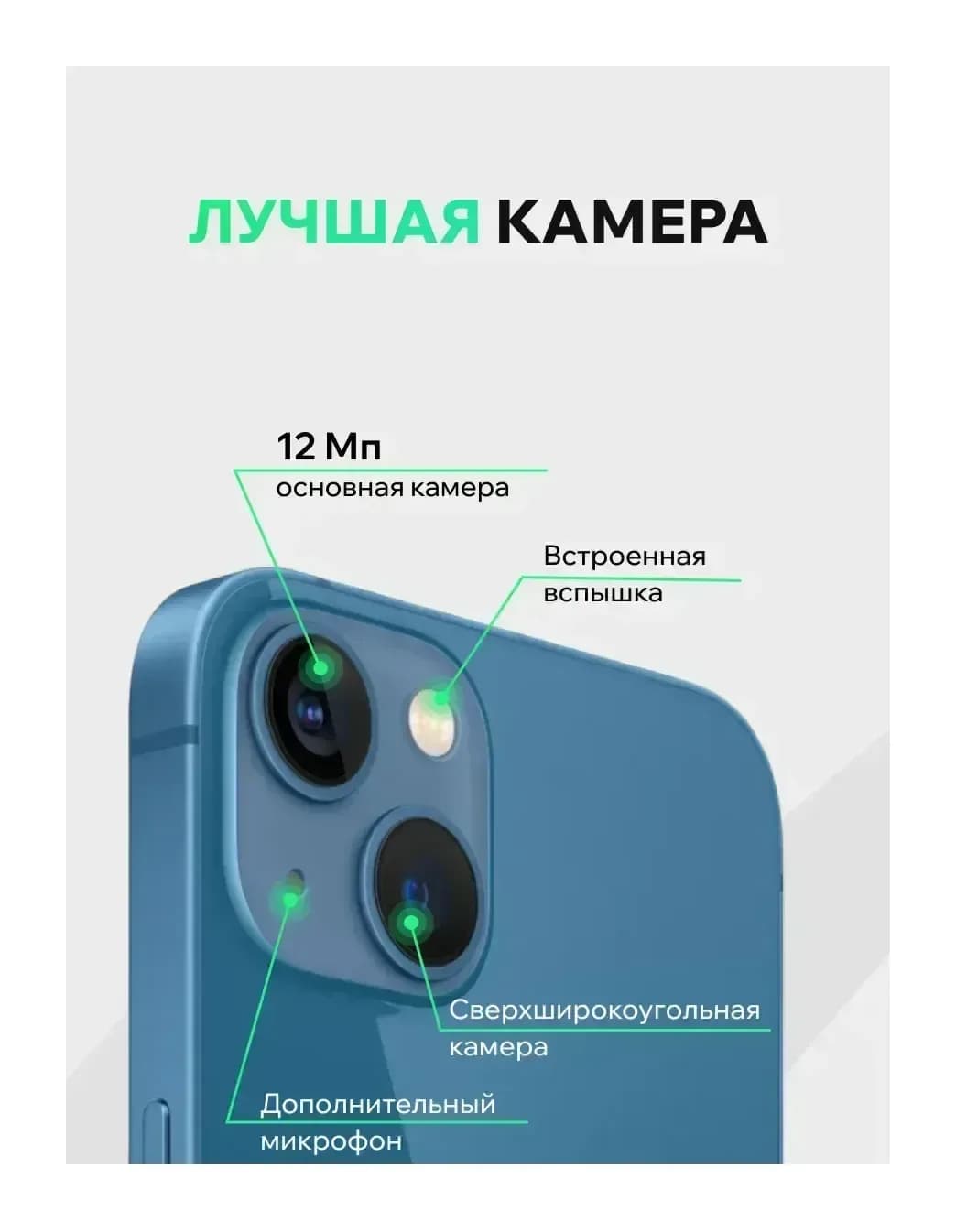 Смартфон восстановленный Apple iPhone 13 256GB ELNU грейд A+ (синий)