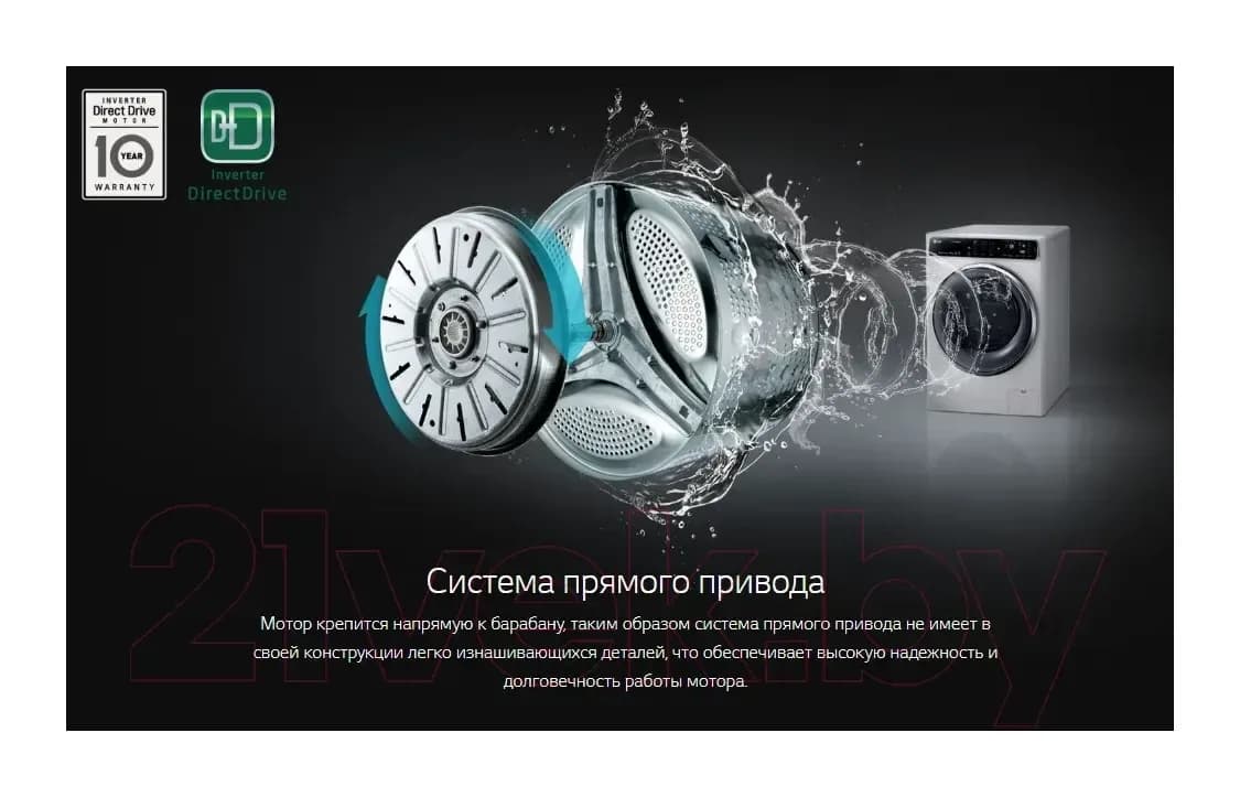 Стирально-сушильная машина LG F2J6HG0W