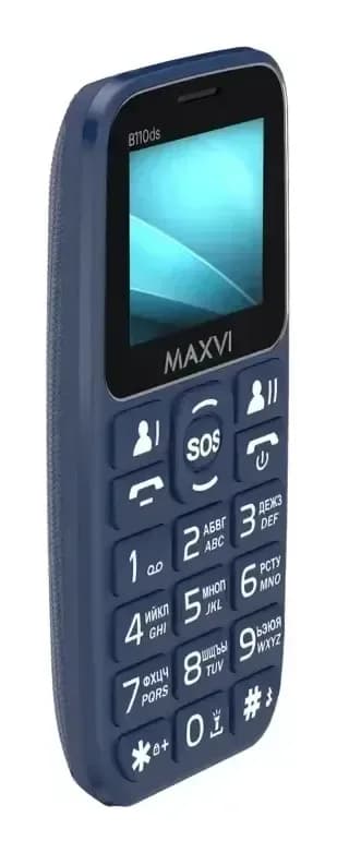 Мобильный телефон Maxvi B110ds (синий+ЗУ)