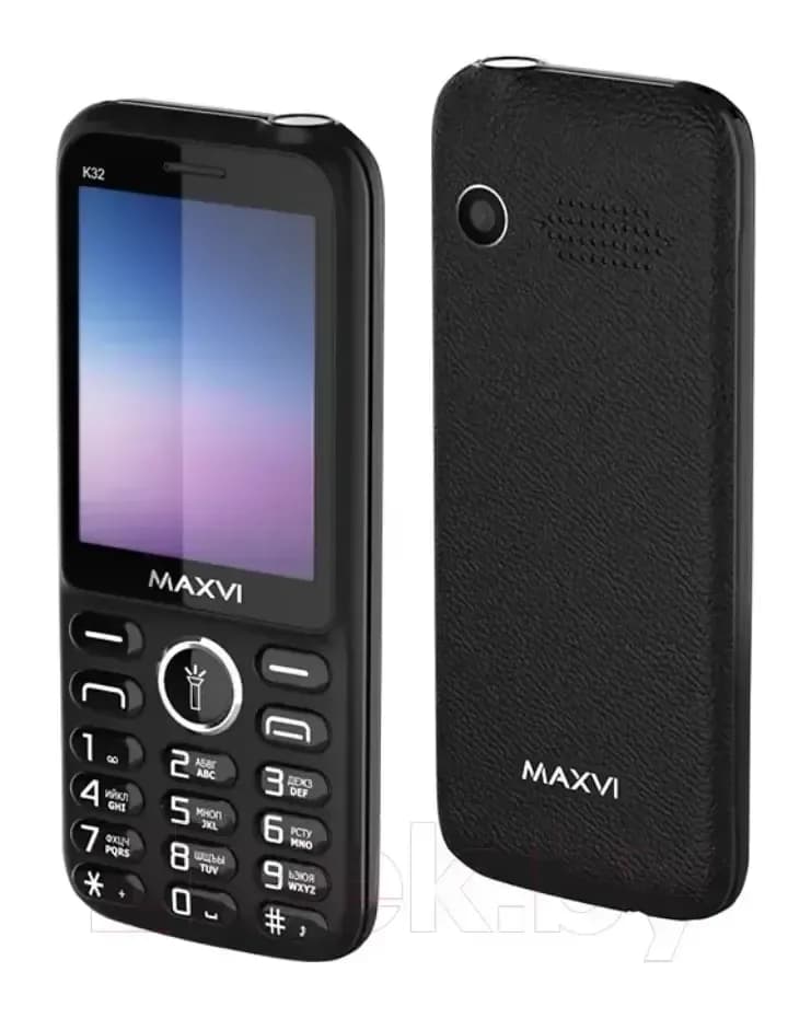 Мобильный телефон Maxvi K32 (черный+ЗУ)