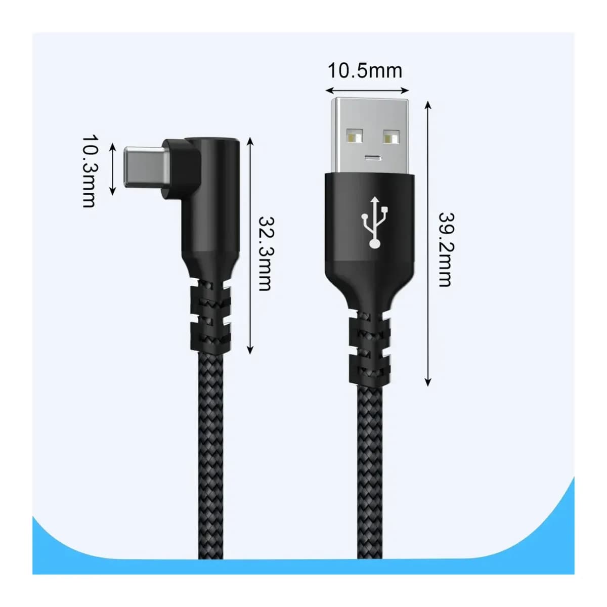 Зарядный кабель BreezyTech SL005 USB to Type-C (2м, черный)