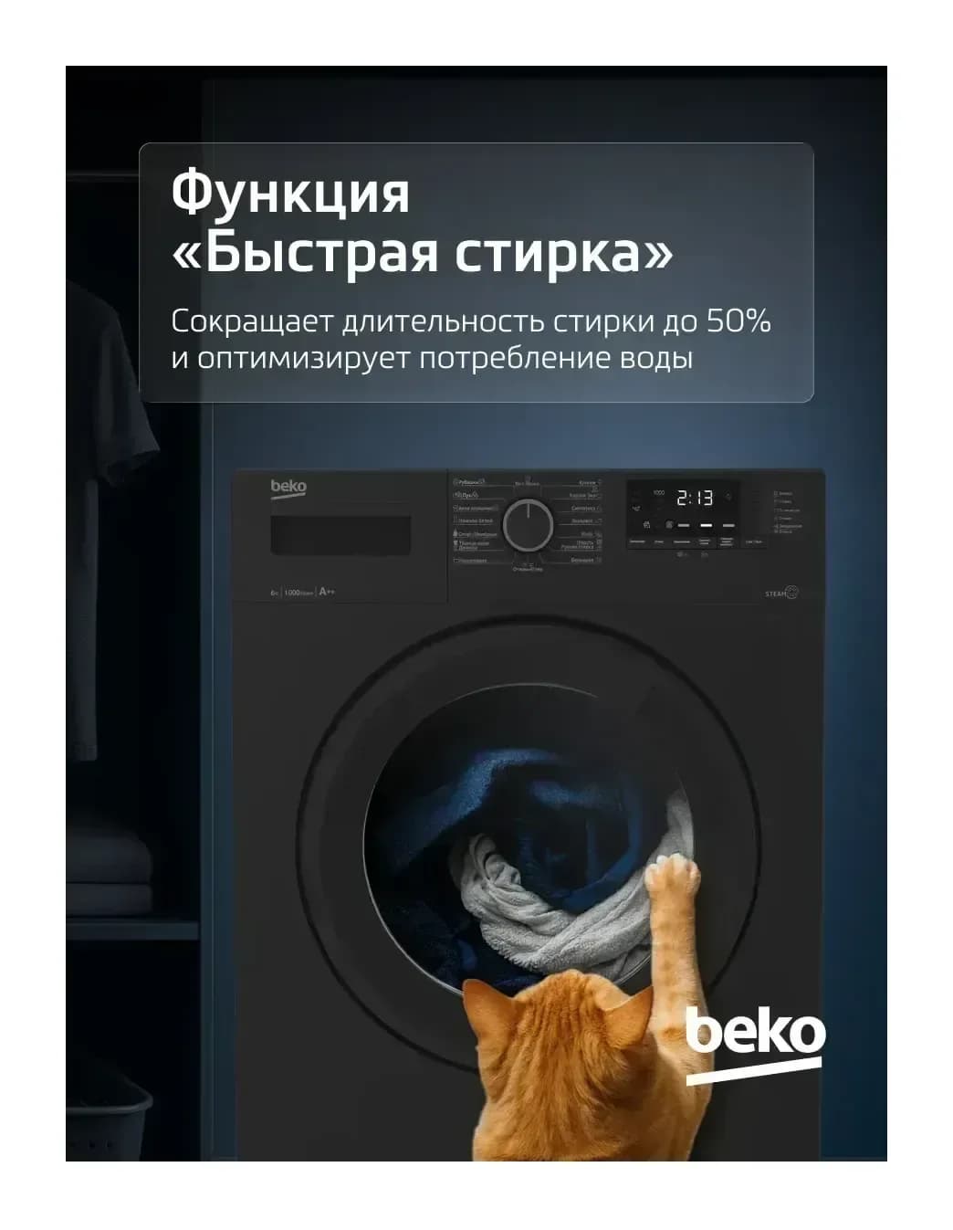 Стиральная машина Beko WSRE6512ZAA
