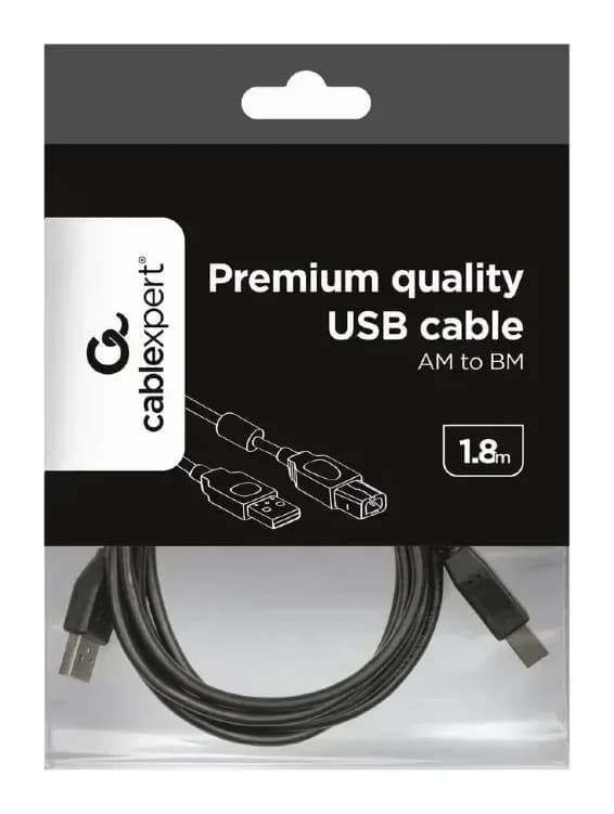 Кабель Gembird/Cablexpert USB 2.0 A-B CCF-USB2-AMBM-6 (1.8м)