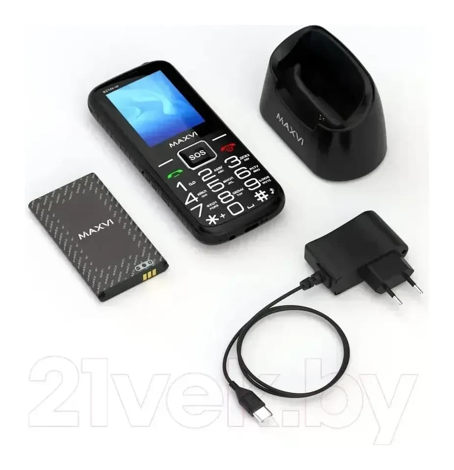 Мобильный телефон Maxvi B 21ds up (черный)