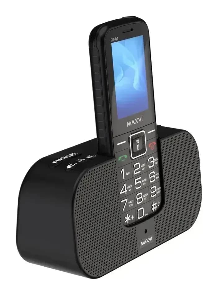 Мобильный телефон Maxvi RT-04 с док-станцией (черный)
