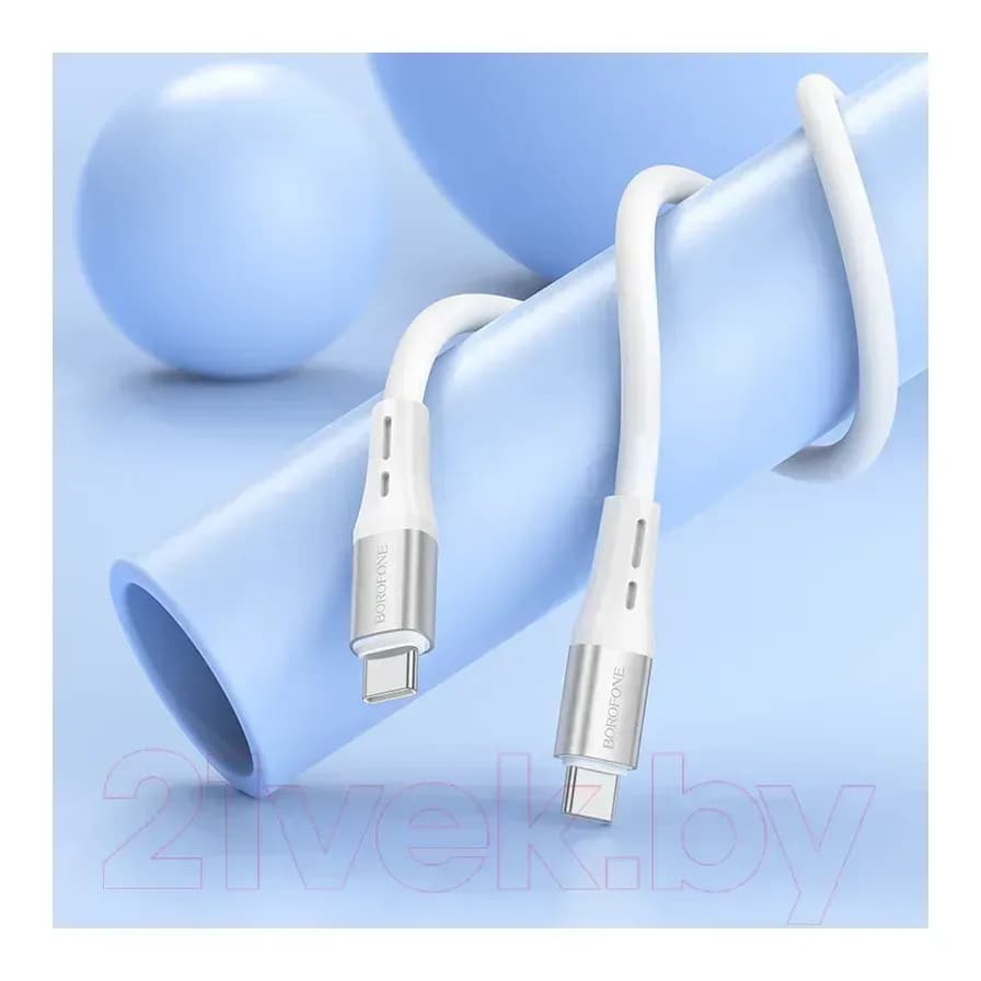 Зарядный кабель Borofone BX88 Type-C to Type-C (1м, белый)