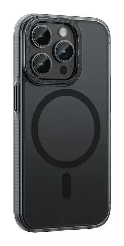 Чехол-накладка Hoco AS2 для iPhone 15 Pro Max магнитный противоударный (черный)