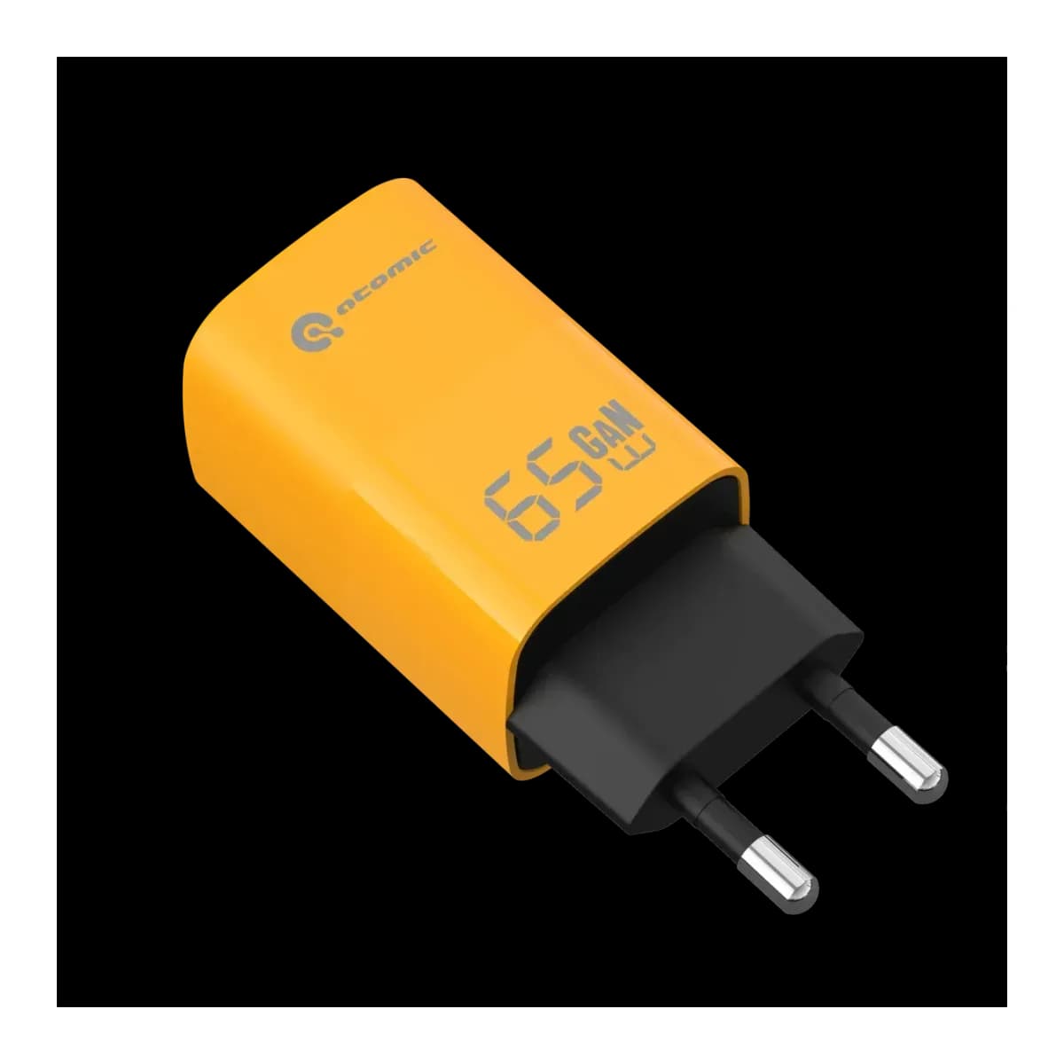 Адаптер питания сетевой Atomic UniQ G651 GAN 65W USB A+C / 10.187 (желтый)