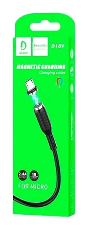 Зарядный кабель Denmen D18V Micro (1м, черный)