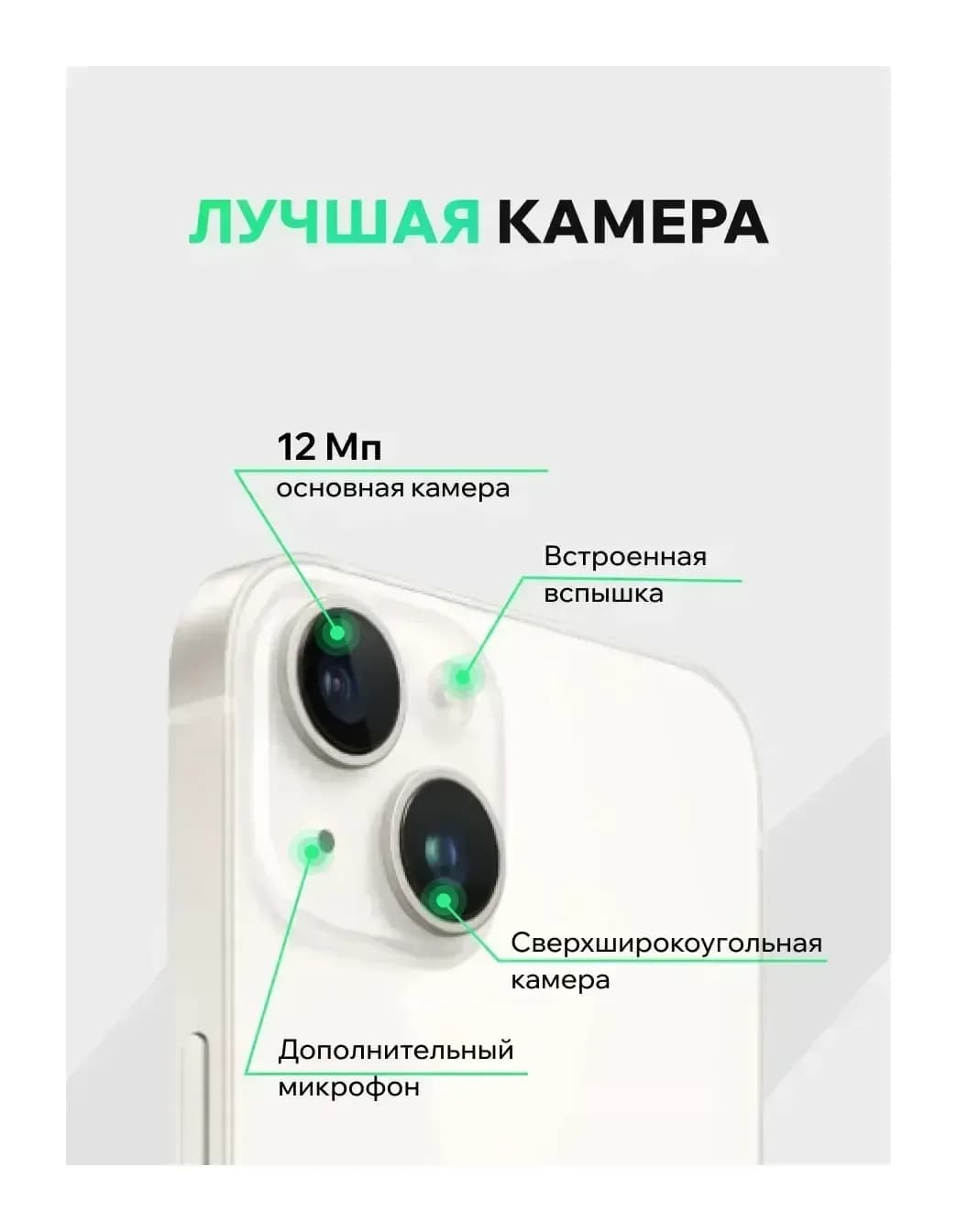 Смартфон восстановленный Apple iPhone 14 256GB ELNU грейд A (сияющая звезда)