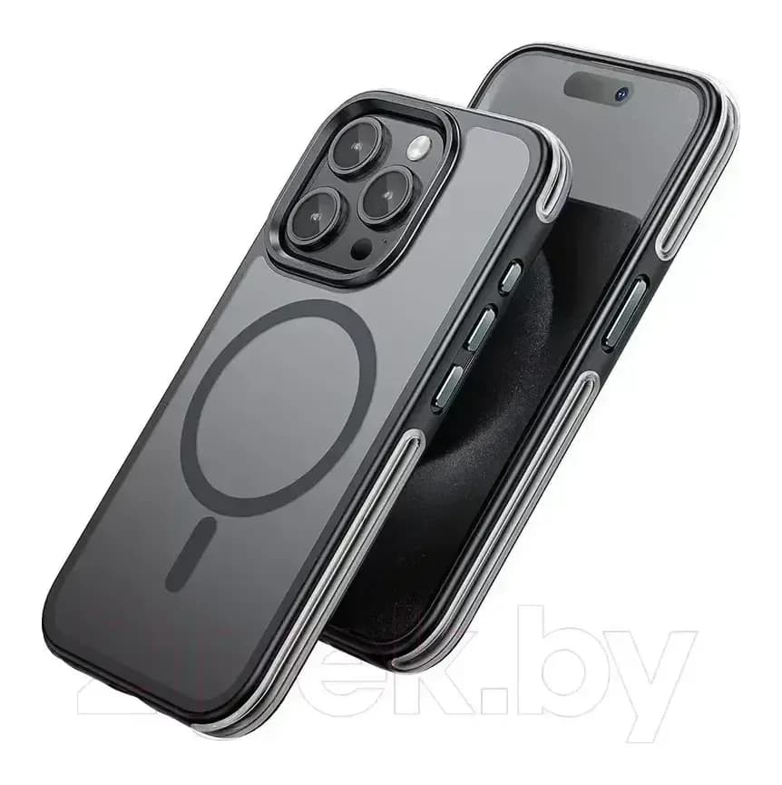 Чехол-накладка Hoco AS5 для iPhone 15 Pro магнитный противоударный (черный)