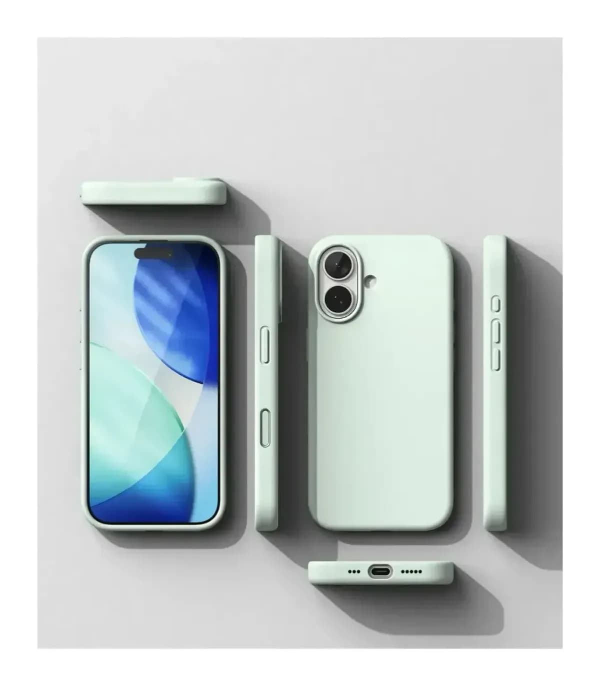 Чехол-накладка Ringke Silicone Magnetic для iPhone 17 (Soft Mint)