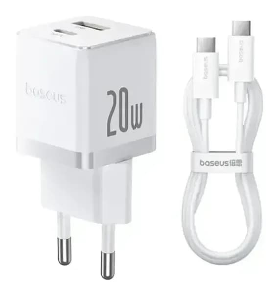 Зарядное устройство сетевое Baseus Palm C+U 20W EU / P10111608213-01 (белый)