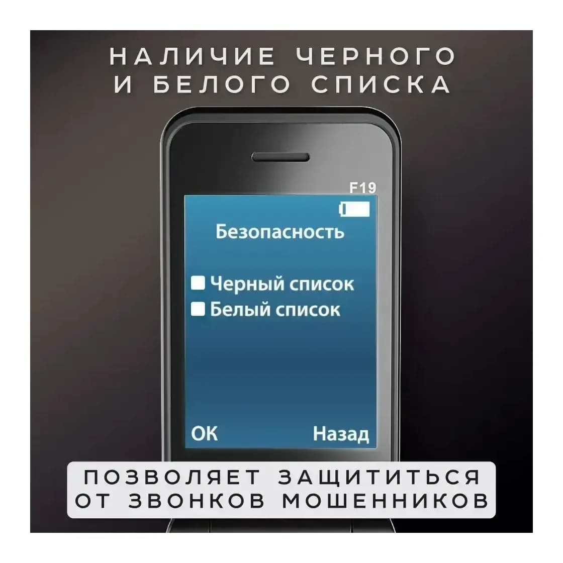 Мобильный телефон Olmio F19 (черный)