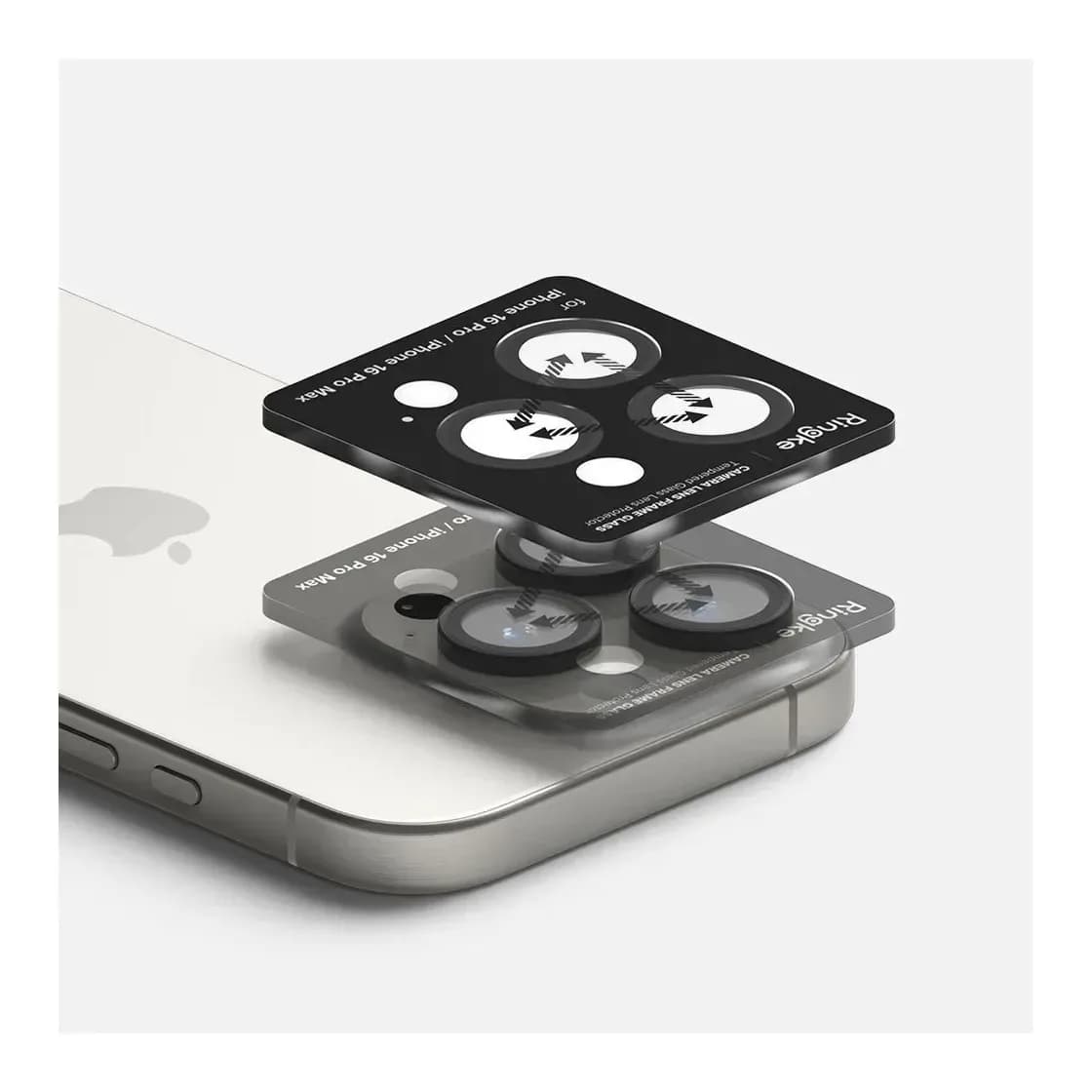 Защитное стекло для камеры телефона Ringke Camera Frame Protector для iPhone 16 Pro/16 Pro Max (2шт, черный)