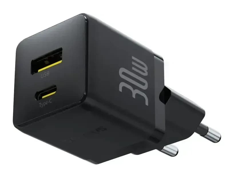Зарядное устройство сетевое Baseus Palm C+U 30W EU / P1011160A113-01 (черный)