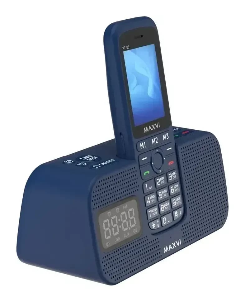 Мобильный телефон Maxvi RT-03 с док-станцией (синий)