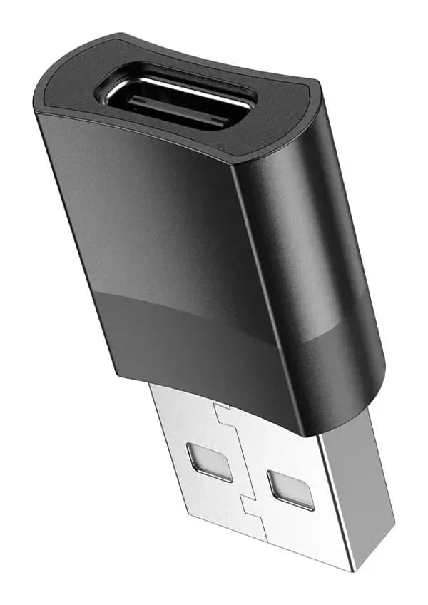 Адаптер Hoco UA17 USB 2.0 - Type-C (черный)