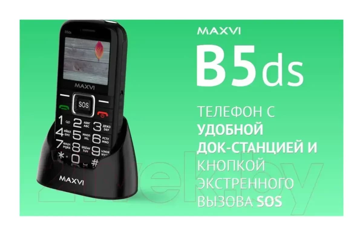 Мобильный телефон Maxvi B5ds (черный)