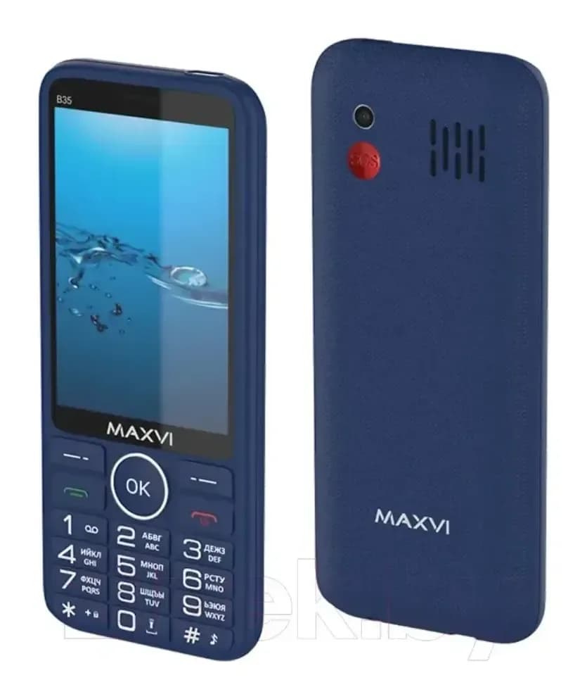 Мобильный телефон Maxvi B35 (синий+ЗУ)