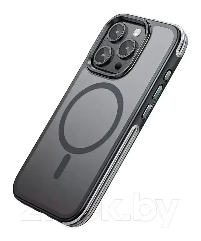 Чехол-накладка Hoco AS5 для iPhone 15 Pro магнитный противоударный (черный)