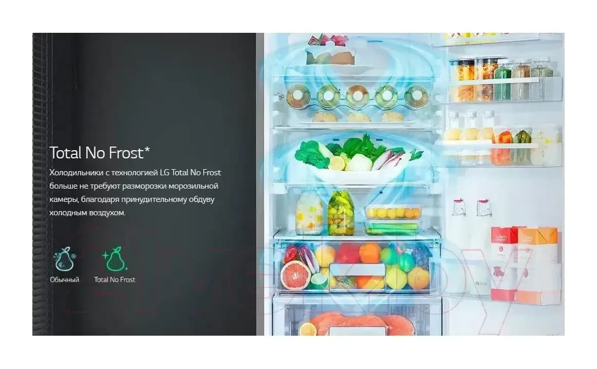 Холодильник с морозильником LG GA-B419SLGL