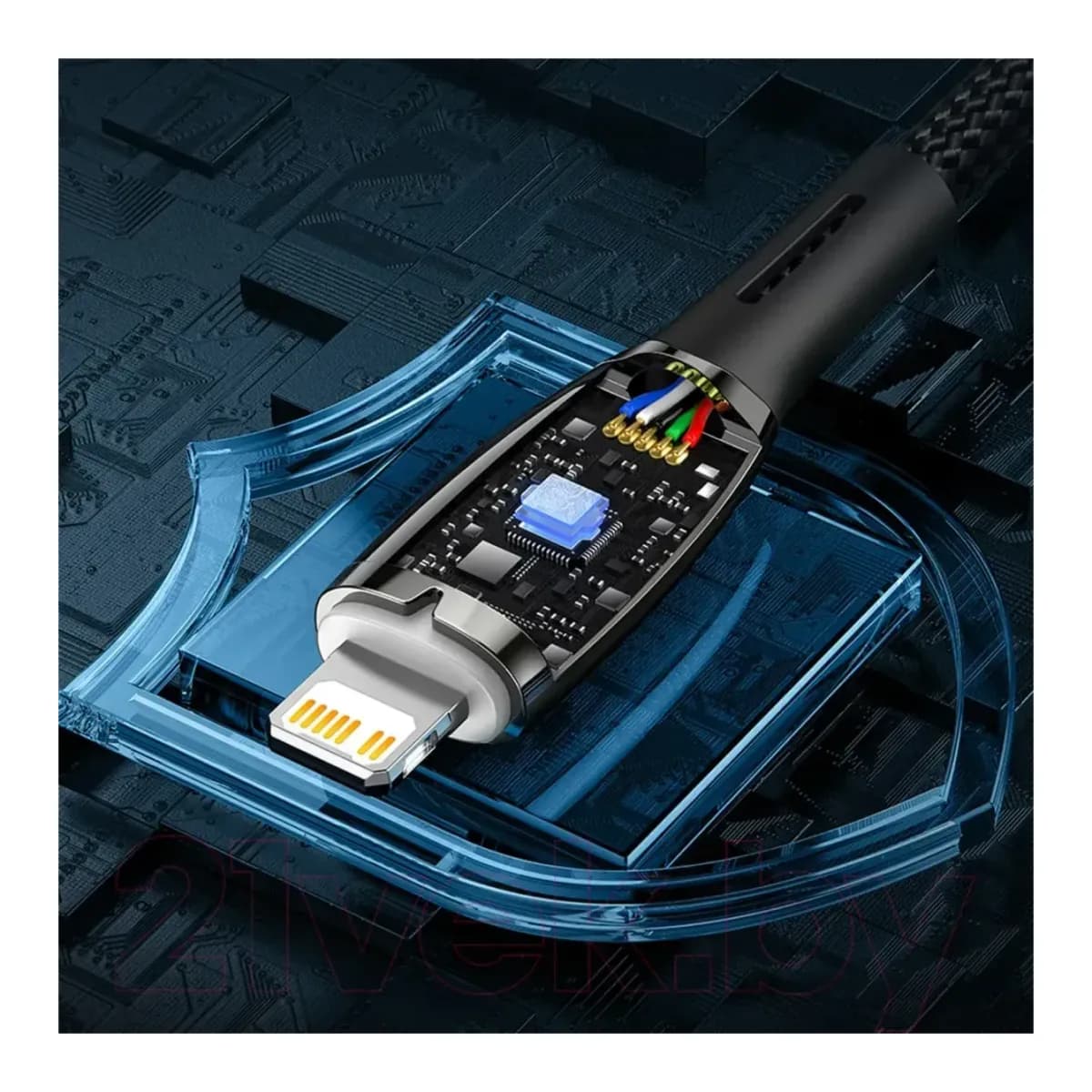 Зарядный кабель Baseus Glimmer Series Fast Charging Type-C to Type-C / CADH000801 (2м, черный)