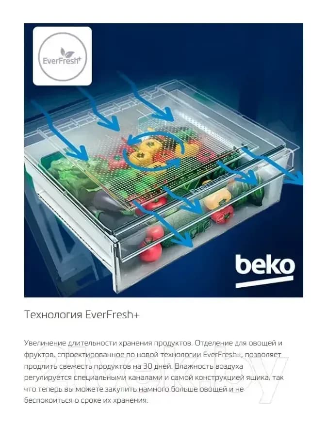 Холодильник с морозильником Beko B5RCNK363ZW