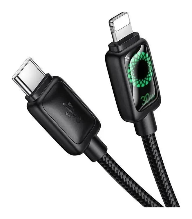 Зарядный кабель Hoco U146 Type-C to Lightning (1.2м, черный)