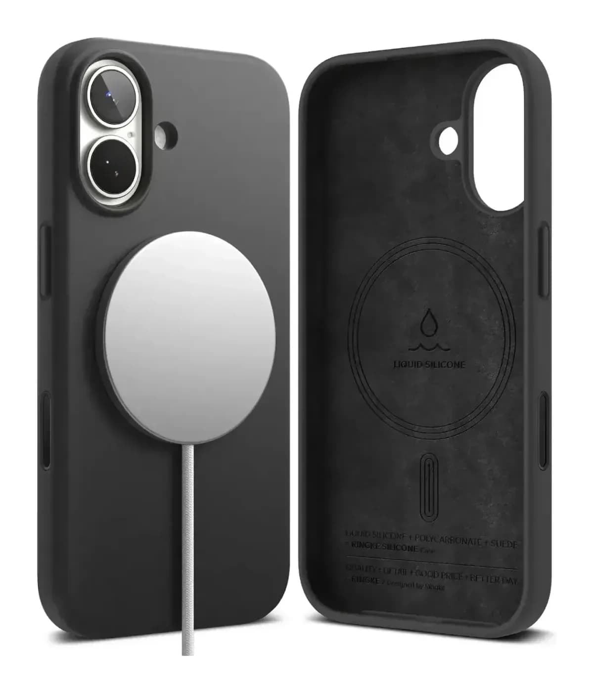 Чехол-накладка Ringke Silicone Magnetic для iPhone 17 (Black)