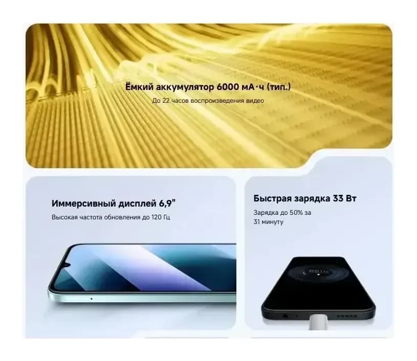Смартфон POCO C85 6GB/128GB (черный)