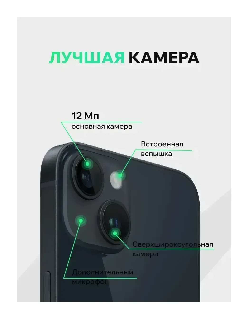 Смартфон восстановленный Apple iPhone 14 128GB ELNU Грейд B (Midnight)