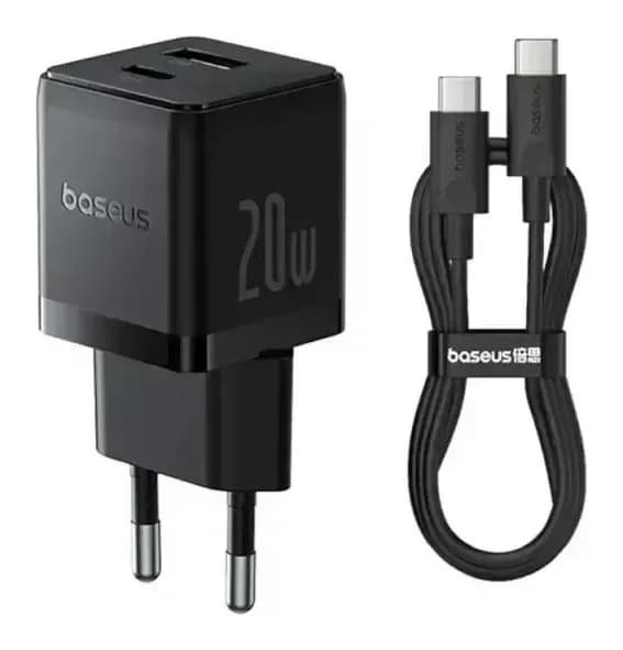 Зарядное устройство сетевое Baseus Palm C+U 20W EU / P10111608113-01 (черный)