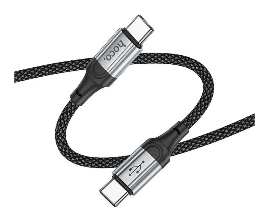 Зарядный кабель Hoco X102 Type-C to Type-C (1м, черный)