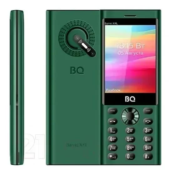 Мобильный телефон BQ 3598 Barrel XXL (черный/зеленый)